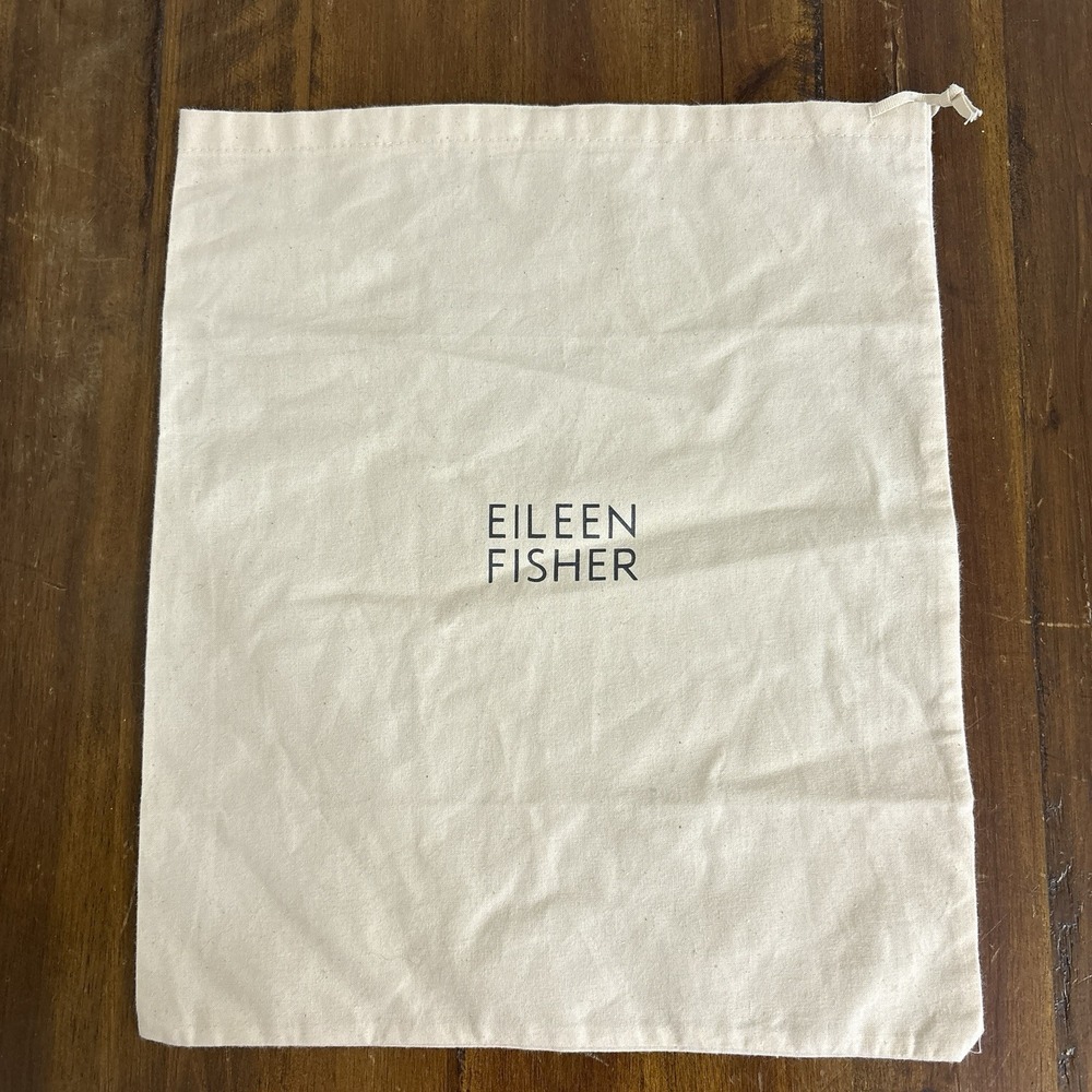 Eileen Fisher Natural Organic Cotton Draw String Dust Bags 12x14"